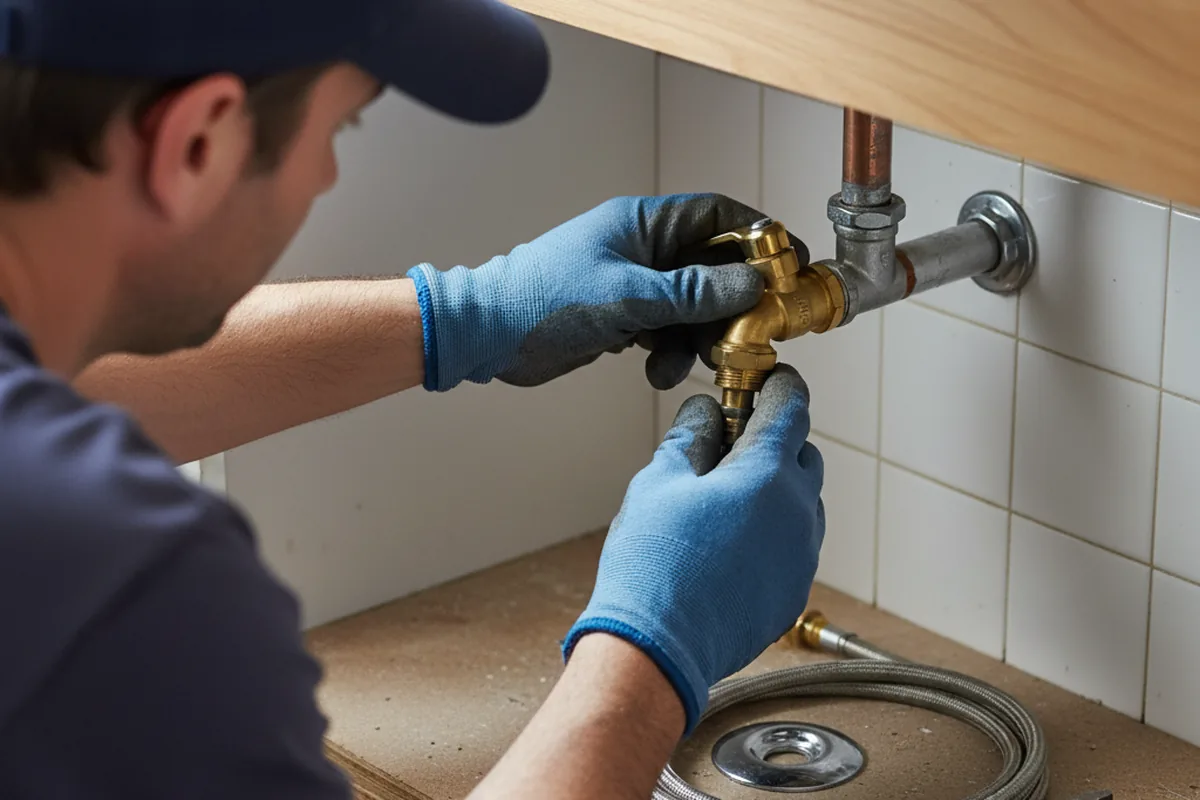 Shutoff valve and fitting work during Emergency Plumbing in West Berlin